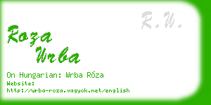 roza wrba business card